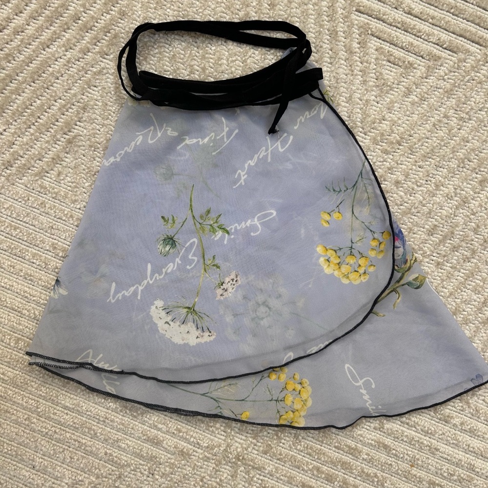 Lilac Wrap Skirt with Floral Design from Dance Favorite